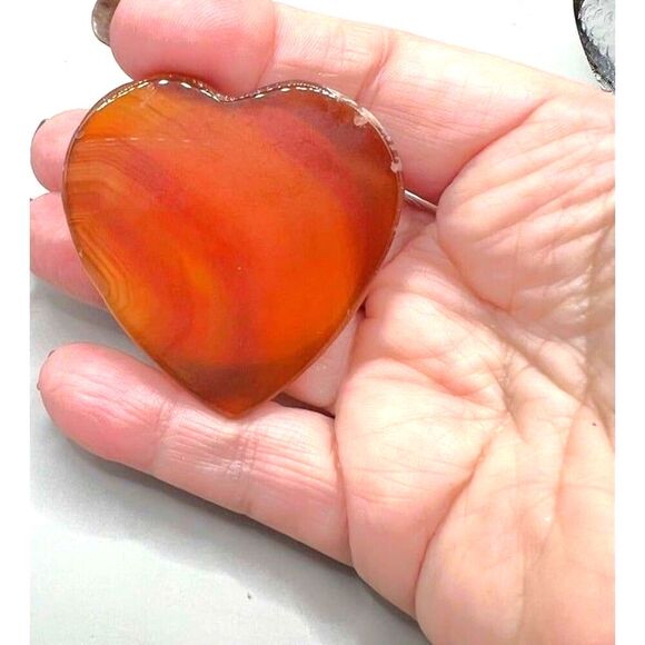 Carnelian Heart Shaped Phone Grip Collapsible Grip - Picture 2 of 4